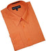 Rust Cotton Blend Convertible Cuffs Men's Dress Shirt