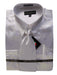 Fashion Cheap Priced Sale Men'S New White Satin Dress Shirt Tie Combinations Set Men'S Dress Shirt