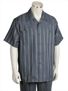 Men's Dual Pocket Short Charcoal Suit and Pants