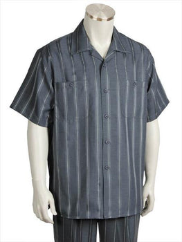 Men's Dual Pocket Short Charcoal Suit and Pants