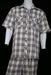 Men's Dual Pocket Short Sleeve Black Scottish Crosshatch Pattern