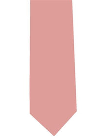 Solid Men's Extra Long Polyester Dusty Pink Neck Tie-Men's Neck Ties - Mens Dress Tie - Trendy Mens Ties