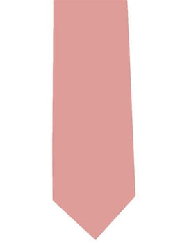 Solid Men's Extra Long Polyester Dusty Pink Neck Tie-Men's Neck Ties - Mens Dress Tie - Trendy Mens Ties