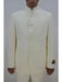 Men's Eight Button Mandarin Banded Collar Ivory Suits