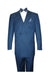 Men's Extra Fine Classic Double Breasted Suit Cobalt ~ Indigo ~ Bright Blue