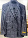 Men's Fancy Paisley Floral Black Men's Double Breasted Suits Jacket Blazer Sport Coat Jacket - Black