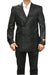 Men's Fancy Paisley Floral Black Men's Double Breasted Suits Jacket  Blazer Sport Coat Jacket