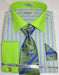 Mens Fashion Dress Shirts And Ties Green Lime Multi Colorful Men'S Dress Shirt