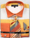 Mens Fashion Dress Shirts and Ties Mens Yellow Rugby Stripe Dress Shirt Set - Striped Dress Shirt - Mens Pinstripe Dress Shirt