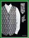 Men's 4 Piece Groomsmen Dress Tuxedo Wedding Vest ~ Waistcoat ~ Waist coat Set (Bow Tie, Neck Tie, Hanky) - P A I S L E Y Jacquard Black - Men's Neck Ties - Mens Dress Tie - Trendy Mens Ties