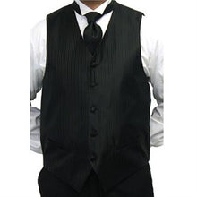 Men's Black Four-piece Dress Tuxedo Wedding Vest ~ Waistcoat ~ Waist coat Set Buy 10 of same color Tie For $25 Each - Men's Neck Ties - Mens Dress Tie - Trendy Mens Ties