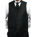 Men's Black Four-piece Dress Tuxedo Wedding Vest ~ Waistcoat ~ Waist coat Set Buy 10 of same color Tie For $25 Each - Men's Neck Ties - Mens Dress Tie - Trendy Mens Ties