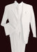 Men's 2 or 3 buttons 3 Piece Snow White Three Piece Vested Suit  Pleated Pants Side Vent