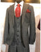 Men's Flat Black One Button Suit