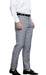 Mens Flat Front Pants - Plaid Pants - Slim Fit Pants - Windowpane Pant - Grey