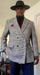 Mens Four Button Peak Lapel Double Breasted Suit Multi-color