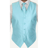 Men's Four-Piece Men's Vest Set Pale turquoise ~ Light Blue Stage Party Also available in Big and Tall Sizes