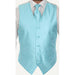 Men's Four-Piece Men's Vest Set Pale turquoise ~ Light Blue Stage Party Also available in Big and Tall Sizes