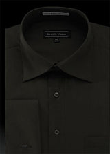 Men's Black One Button Silk knot cuff link Dress Shirt