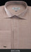 Men's Brown Classic Type Stripe  French Cuff Dress Shirt - Striped Dress Shirt - Mens Pinstripe Dress Shirt
