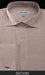Men's Brown Classic Type Stripe  French Cuff Dress Shirt - Striped Dress Shirt - Mens Pinstripe Dress Shirt