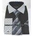Solid Body With Poka-A-Dot Collar Black French Cuff Men'S Dress Shirt