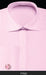 Solid pleated Cotton/poly Pink Londoner collar French Cuff Men's Dress Shirt