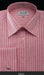 Fratello French Cuff Red  - Herringbone Tweed Stripe Big and Tall Sizes 18 19 20 21 22 Inch Neck Men's Dress Shirt