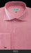 Men's Red  French rounded Cuff Dress Shirt - Striped Dress Shirt - Mens Pinstripe Dress Shirt