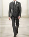 Mens 2 button Gangster Pinstripe Suit in Black & White