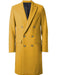 Men's Gold 44Inch Long Double Breasted Overcoat Winter Men's Topcoat Sale