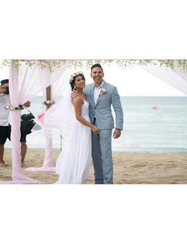 Men's Gray Beach Wedding Attire Menswears