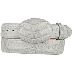 Men's Gray Caiman Belly Skin Western Style Belt