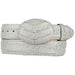 Men's Gray Caiman Belly Skin Western Style Belt
