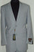 Men'S Gray Classic Business Pinstripe Designer 2 Button Suit Gray