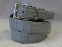 Men's Genuine Authentic Gray Cinturon De Cocodrilo