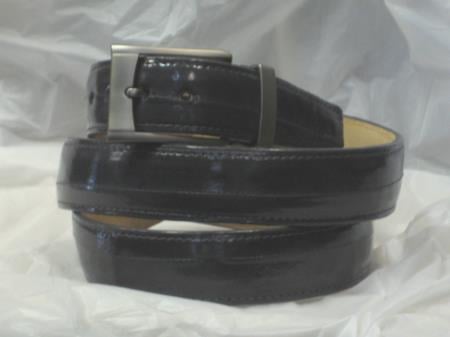 Men's Genuine Authentic Gray Eel Belt
