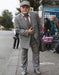 Mens Gray ~ Grey Window Pane Double Breasted Suits Tween houndstooth checkered Glen Plaid Suit - Black And White Checkered Suit