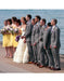 Men's Gray One Chest Pocket Beach Wedding Attires Menswear