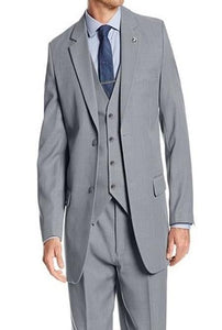 Mens Three Piece Suit - Vested Suit Mens Suny Vested Gray 3 Piece Suit Pleated Pants