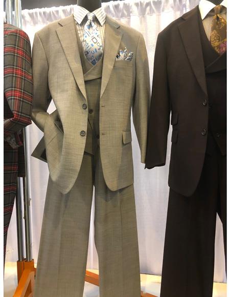 Men's Gray Two Button Suit