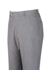Gray Super 110's Wool Dress Pants unhemmed unfinished bottom