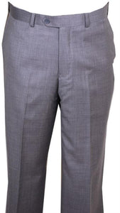 Men's Dress Pants Light Gray Wool without pleat flat front Pants