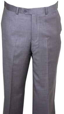 Men's Dress Pants Light Gray Wool without pleat flat front Pants