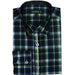 Green Long Sleeve Plaids And Checks Pattern Men's Dress Shirt