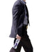 Men's  Grey 4 Button Cuff Suit