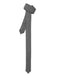 Shiny Grey Fashionable Super Skinny Slim Fully Lined NeckTie-Men's Neck Ties - Mens Dress Tie - Trendy Mens Ties