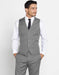 Men's 5 Button Vest + Matching Dress Pants Set + Any Color Shirt & Tie Charcoal Grey