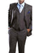 Men'S 3 Piece Big & Tall Grey Executive Pinstripe Suit