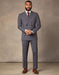 Men's Grey Tonal Prince of Wales Plaid Double Breasted Suits Extra Slim Fit Suit